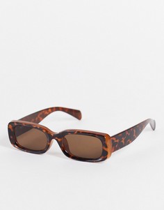 Солнцезащитные очки в квадратной черепаховой оправе Weekday Cruise-Коричневый цвет