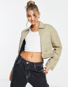 Укороченная куртка цвета хаки Dickies Lined Eisenhower-Зеленый цвет