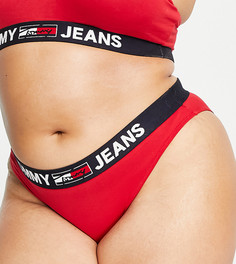 Красные трусы в стиле бикини Tommy Jeans Plus Size-Красный