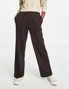 Трикотажные брюки премиум-класса с широкими штанинами шоколадно-коричневого цвета Pieces-Коричневый цвет