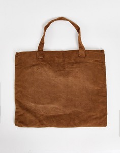Светло-коричневая вельветовая сумка-тоут Bando-Светло-бежевый цвет Rudie