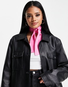 Розовый узкий шарф ASOS DESIGN-Розовый цвет