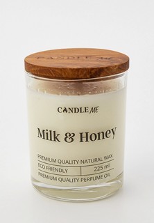 Свеча ароматическая Candle Me Milk & Honey / Молоко и Мед, свечи с деревянным фитилем