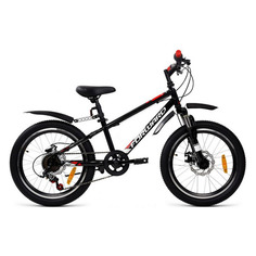 Велосипед FORWARD Unit 20 3.2 (2021), горный (детский), рама 10.5", колеса 20", черный/белый, 12.52кг [rbkw1j106011]