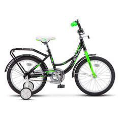 Велосипед STELS Flyte Z011 (2022), (детский), рама 11", колеса 16", черный/салатовый, 11.5кг [lu084471]