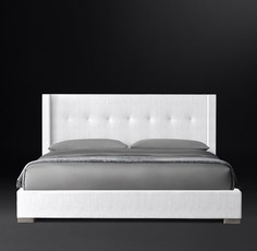 Кровать modena tufted (idealbeds) белый 164x135x212 см.