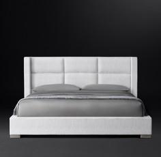 Кровать modena rectangular (idealbeds) белый 164x135x212 см.