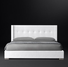 Кровать modena tufted (idealbeds) белый 224x135x212 см.