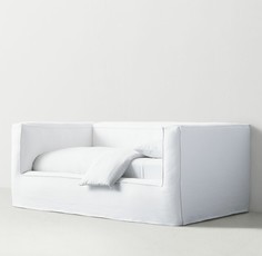 Кровать детская brook slipcovered (idealbeds) белый 226x93x136 см.