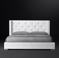 Кровать modena diamond winged (idealbeds) белый 164x135x212 см.