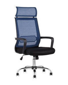 Кресло офисное topchairs style (stoolgroup) голубой 60x117x70 см.