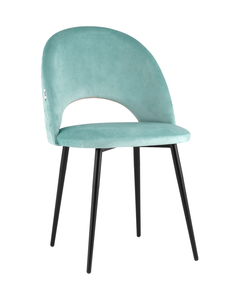 Стул меган велюр с ромбами (stoolgroup) голубой 49x82x52 см.