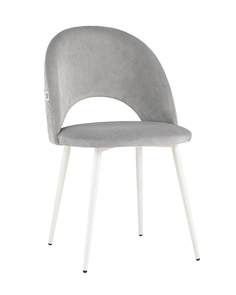 Стул меган велюр с ромбами (stoolgroup) серый 49x82x52 см.