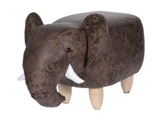 Табурет мягкий elephant (ogogo) коричневый 66x29x35 см.