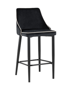 Стул полубарный коби велюр черный (stoolgroup) черный 47x98x51 см.
