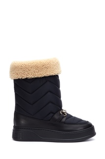 Черные дутые сапоги Gucci