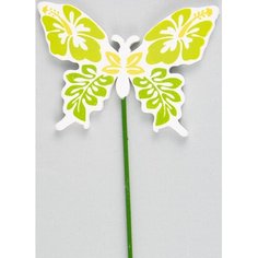 Топпер для декора бабочка зеленый 8х20 см Без бренда