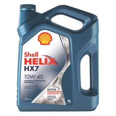 Масла для четырехтактных двигателей полусинтетические масло моторное SHELL Helix HX7 10W40 4л