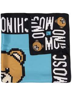 Moschino шелковый платок с логотипом