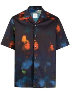 PAUL SMITH рубашка с выбеленным эффектом