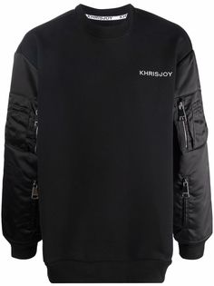 Khrisjoy толстовка с контрастными рукавами и логотипом