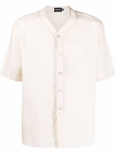 Giorgio Armani льняная рубашка без воротника