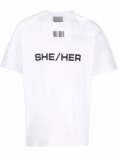 VTMNTS футболка с принтом She Her