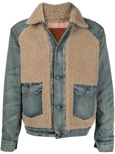 Ralph Lauren RRL джинсовая куртка с флисовыми вставками