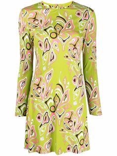 Emilio Pucci платье с длинными рукавами и принтом