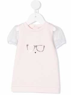 Karl Lagerfeld Kids платье-футболка с графичным принтом