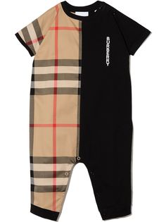 Burberry Kids ромпер в клетку Vintage Check