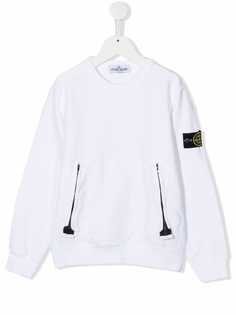 Stone Island Junior толстовка с нашивкой-логотипом