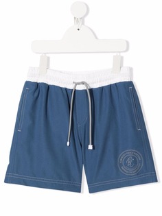 Brunello Cucinelli Kids плавки-шорты с кулиской и логотипом