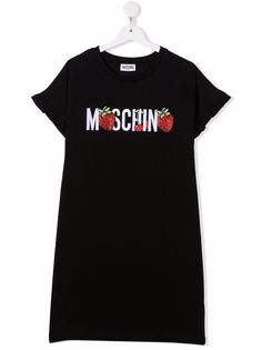 Moschino Kids платье-футболка с логотипом