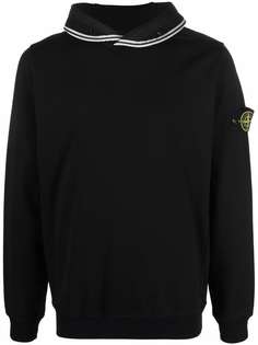 Stone Island худи с контрастной отделкой