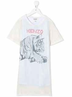 Kenzo Kids платье-футболка с принтом