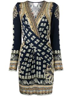 Camilla платье с V-образным вырезом и принтом