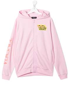 Versace Kids худи на молнии с принтом Medusa Smiley