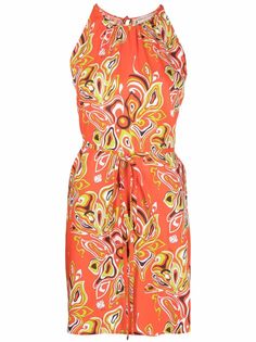 Emilio Pucci платье с завязками и абстрактным принтом