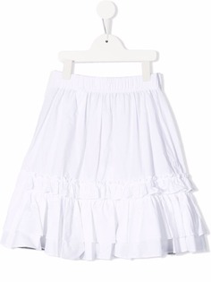 MM6 Maison Margiela Kids юбка в стиле колор-блок с оборками
