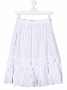 MM6 Maison Margiela Kids юбка в стиле колор-блок с оборками