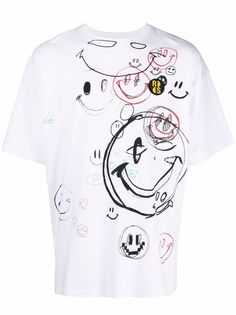 Raf Simons футболка с логотипом из коллаборации со Smiley