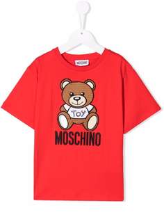 Moschino Kids футболка Teddy Bear с логотипом