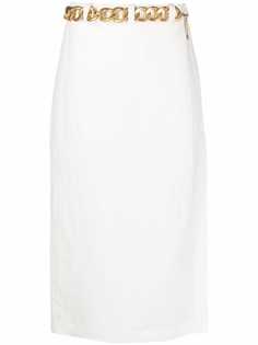 Patrizia Pepe юбка с завышенной талией и цепочкой