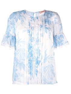 TWINSET блузка с короткими рукавами и цветочным принтом