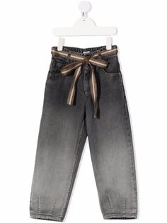 Brunello Cucinelli Kids джинсы прямого кроя с поясом