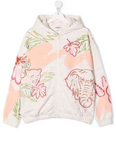 Kenzo Kids худи на молнии с графичным принтом