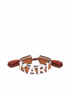 Karl Lagerfeld плетеный браслет с логотипом