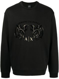 Armani Exchange толстовка AX с логотипом