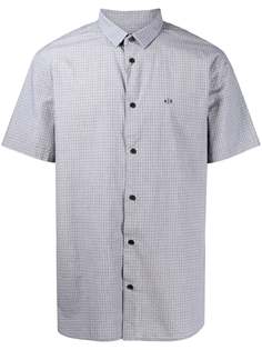 Armani Exchange клетчатая рубашка с вышитым логотипом